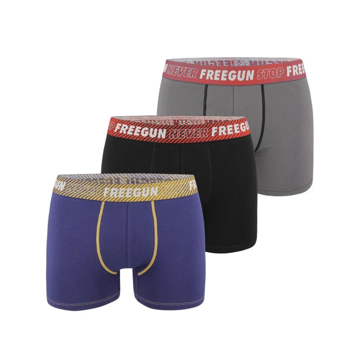 Lot de 3 Boxers coton garçon Never Stop