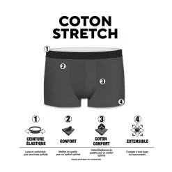 Lot de 12 Boxers coton homme Smart