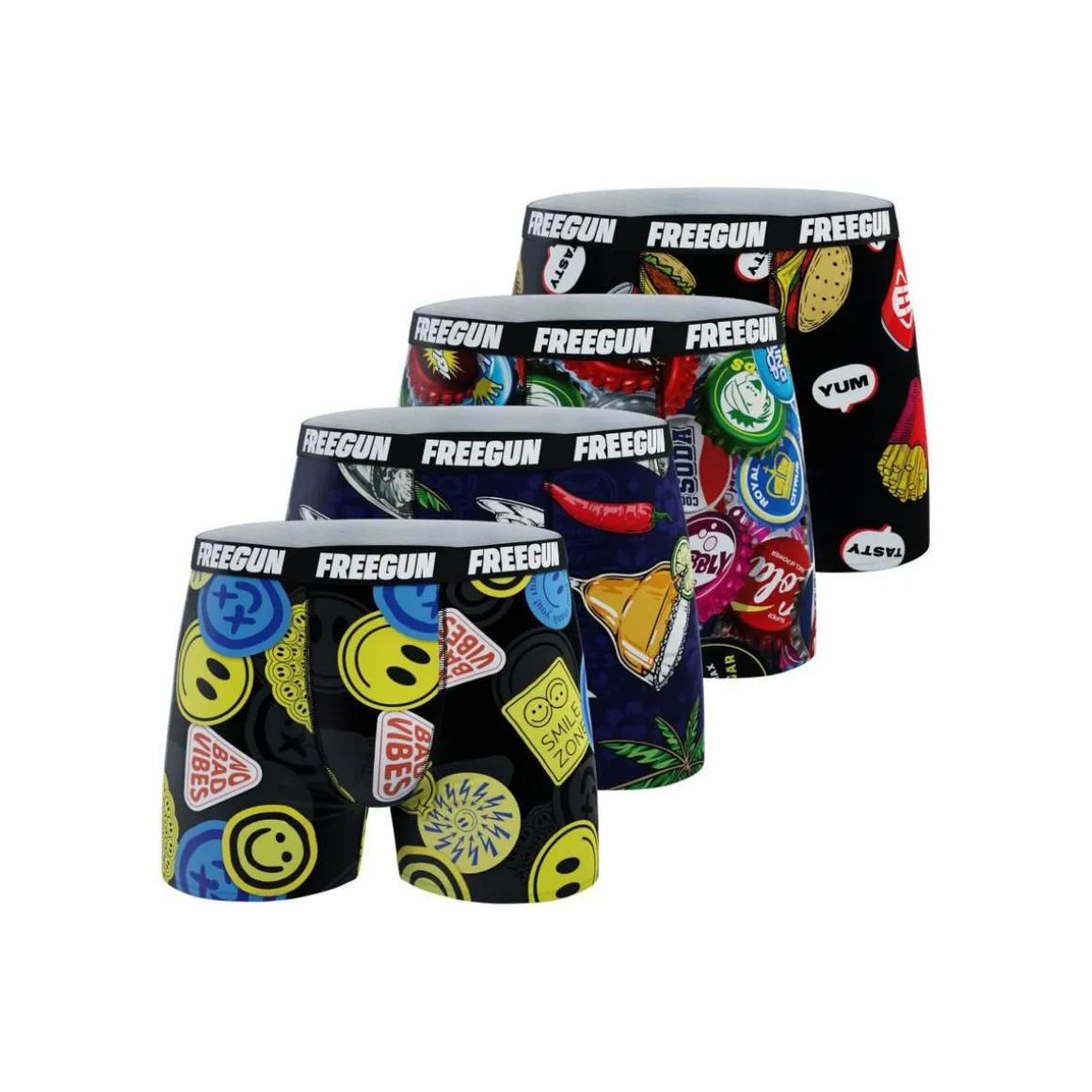 Lot de 4 boxers enfant Aop Fun