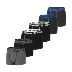 Lot de 6 boxers enfant en coton uni