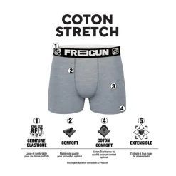 Lot de 6 boxers enfant en coton uni