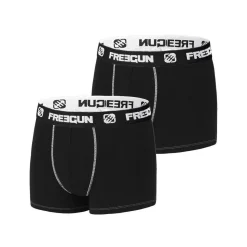 Lot de 2 Boxers garçon coton Noir
