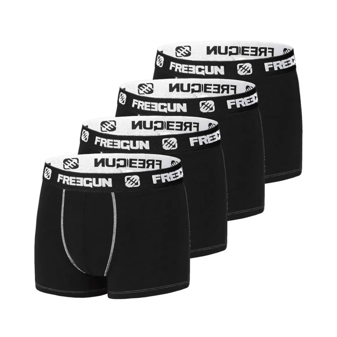 Lot de 4 Boxers homme coton Noir