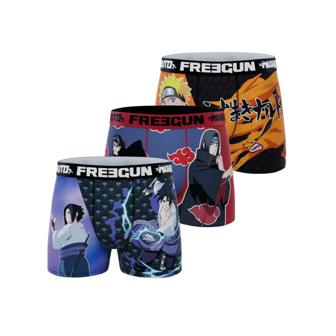 Lot de 3 boxers homme Naruto Shippuden