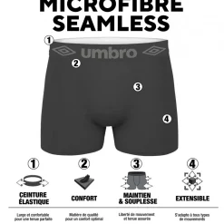 Lot de 4 Boxers homme sans couture