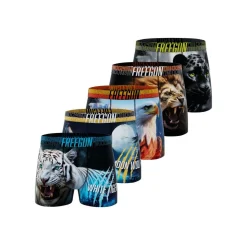 Lot de 5 boxers homme Wild Animals