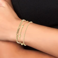 Lot de 3 bracelets SC Bohème en Acier Finement doré