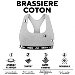 Lot de 3 Brassières coton femme