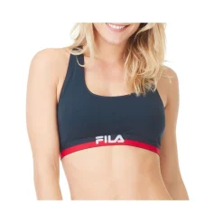 Lot de 3 Brassières coton Fila FU6048 Gris, Navy et Blanc