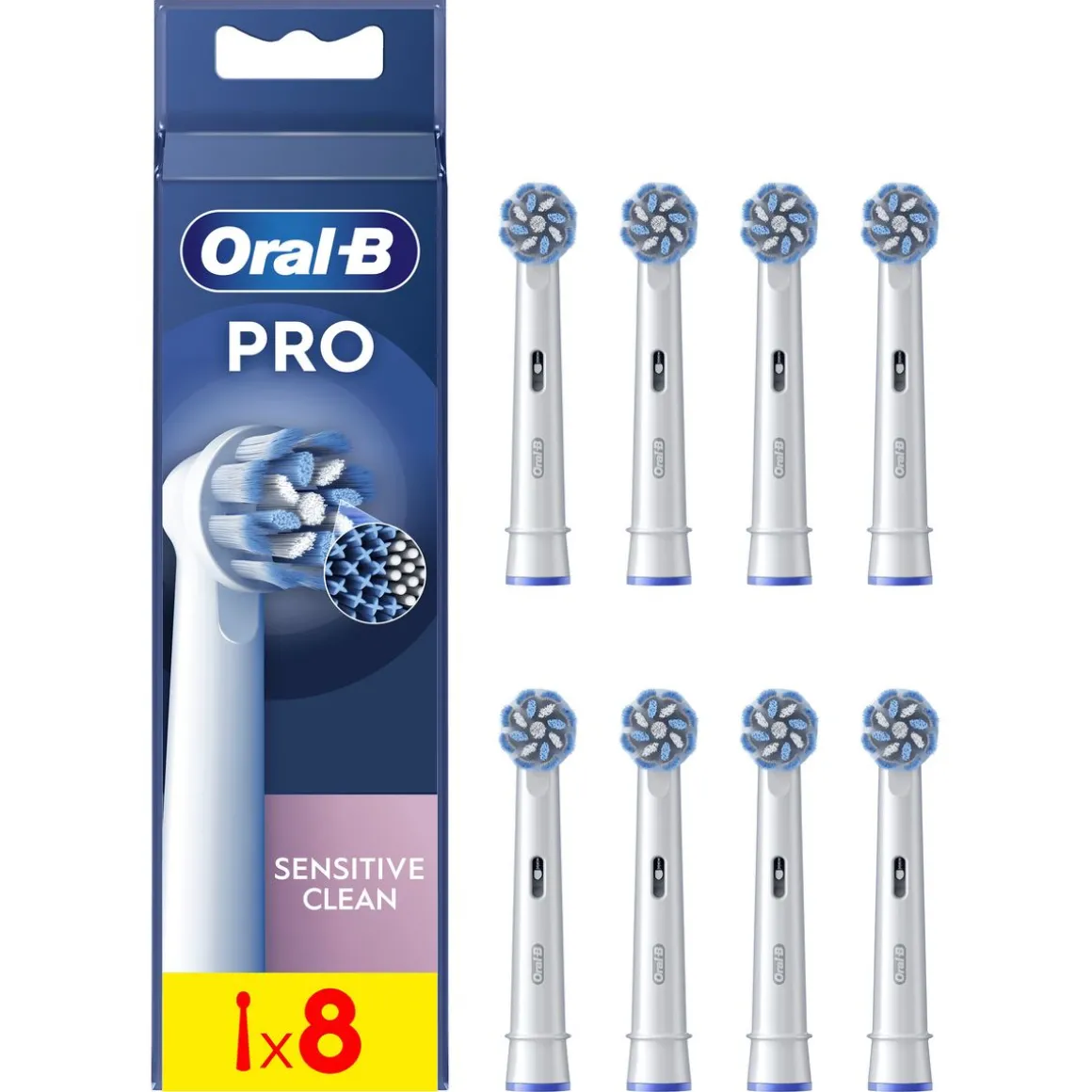 Lot de 8 brossettes sensitives - Blanc