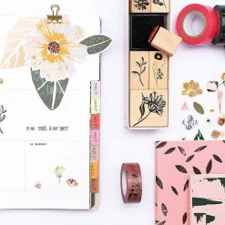 Lot de 2 carnet de notes - Corail et Doré - A5