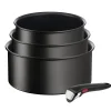 Lot de 3 casseroles 16/18/20 cm (1,5/2,1/3L) + 1 poignée INGENIO ECO RESIST