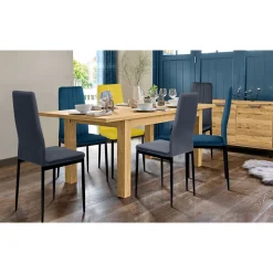 Lot de 6 chaises en velours JUNE