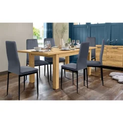 Lot de 6 chaises en velours JUNE