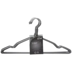 Lot de 10 Cintres en Métal 40cm Gris