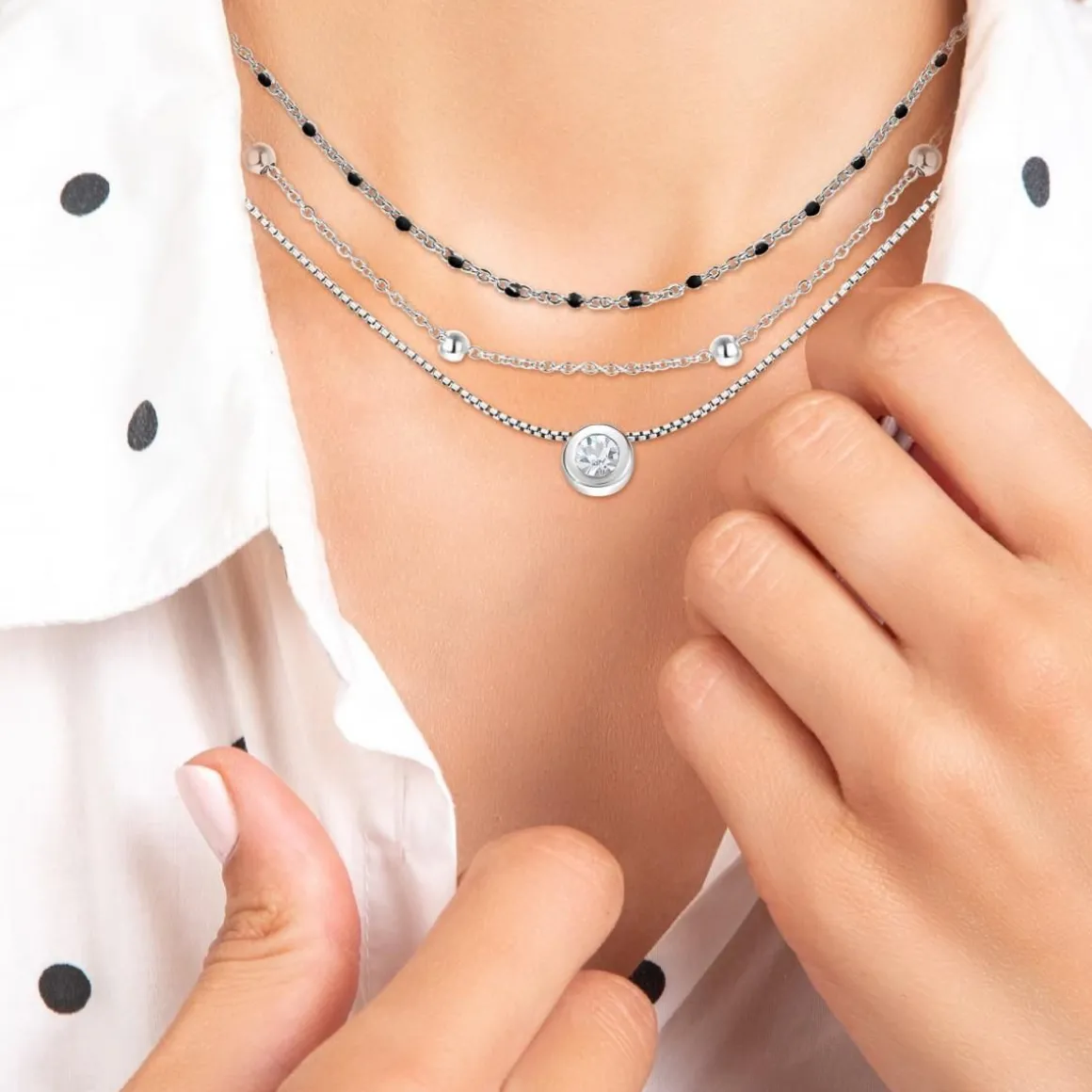 Lot de 3 colliers par SC Crystal