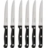 Lot de 6 Couteaux de Table Steak 27cm Noir
