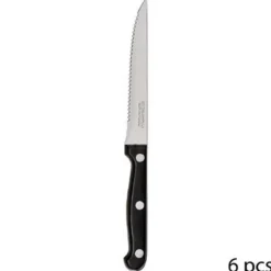 Lot de 6 Couteaux de Table Steak 27cm Noir