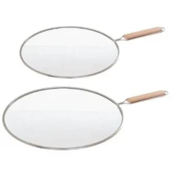 Lot de 2 Couvercles Anti-Projection Protekt 29cm Argent