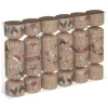 Lot de 6 Crackers de Noël Déco Kraft 21cm Naturel