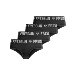 Lot de 4 culottes femme Street Art Uni