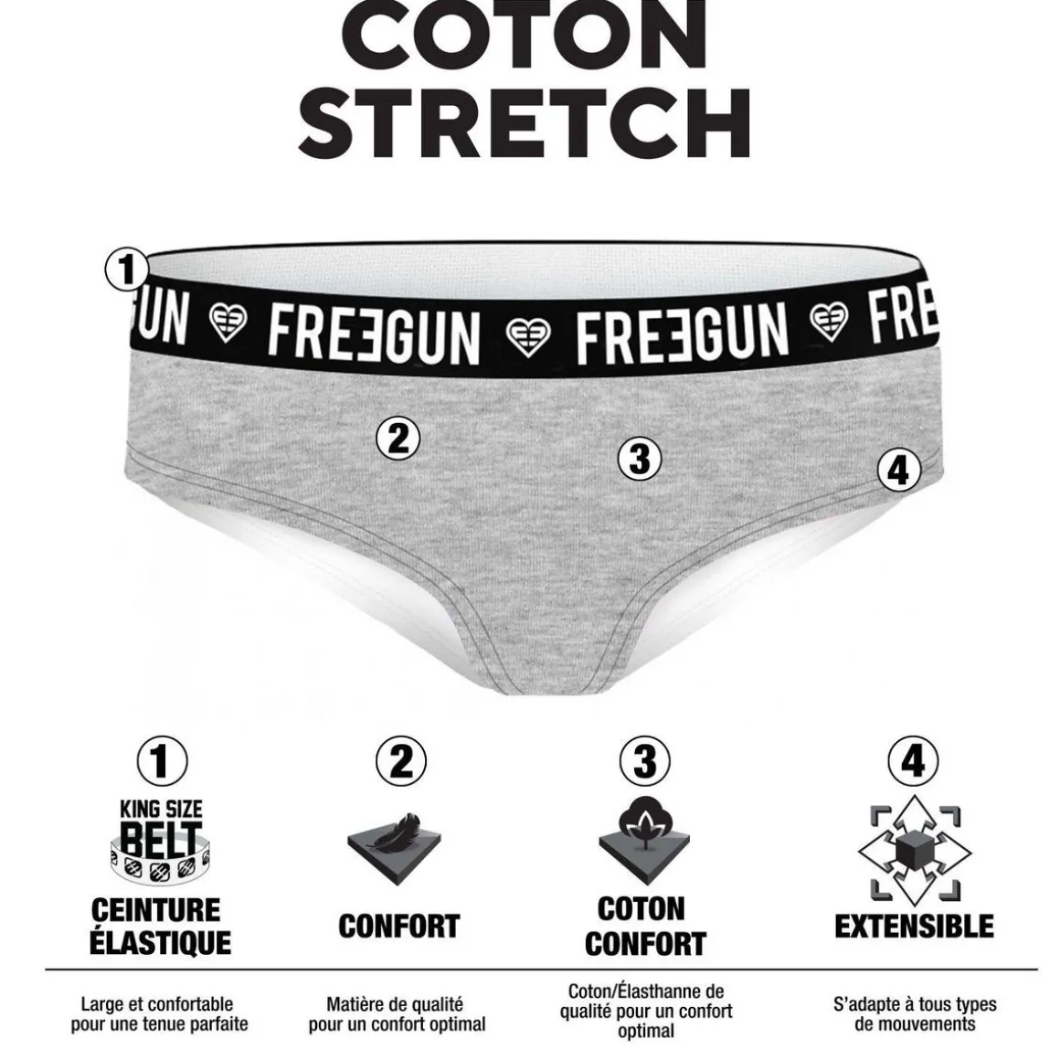 Lot de 3 culottes fille en coton Ethnik