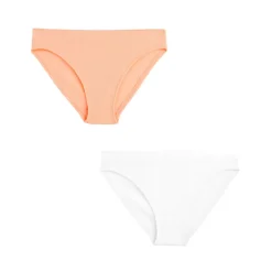 Lot de 2 culottes rose et blanche fille Saeva