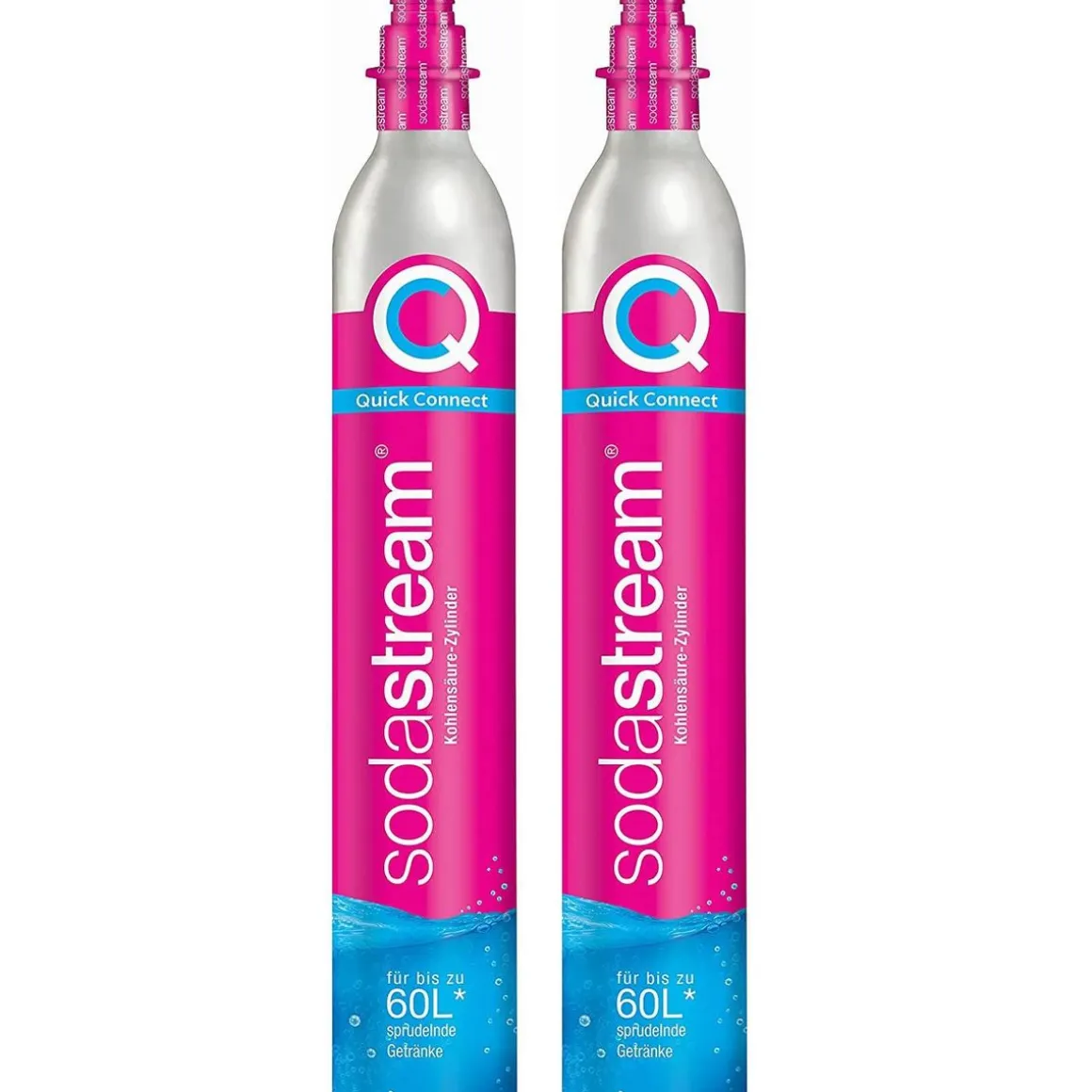 Lot de 2 cylindres de gaz co2 60l quick connect pour machine à gazéifier - 2 x cylindre quick connect