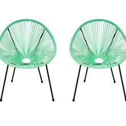 Lot de 2 fauteuils de jardin Ania - Vert