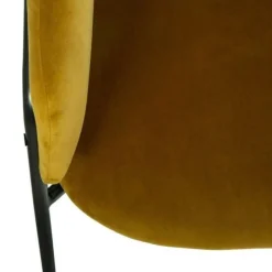 Lot de 2 Fauteuils en Velours Siron 82cm Moutarde