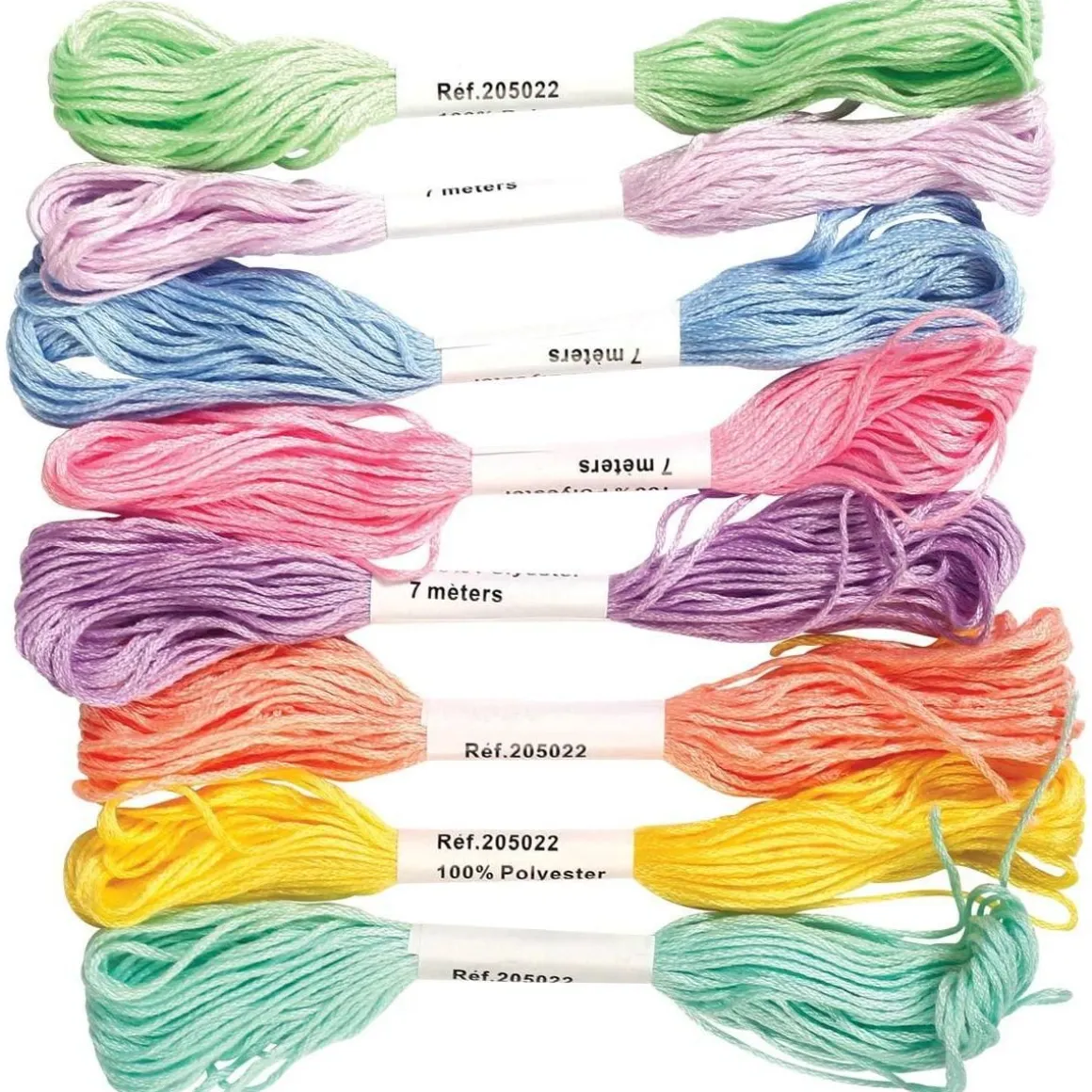 lot de 8 fils echevettes pastels