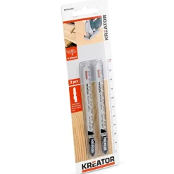 Lot de 2 lames de scie HCS Kreator pour bois dur