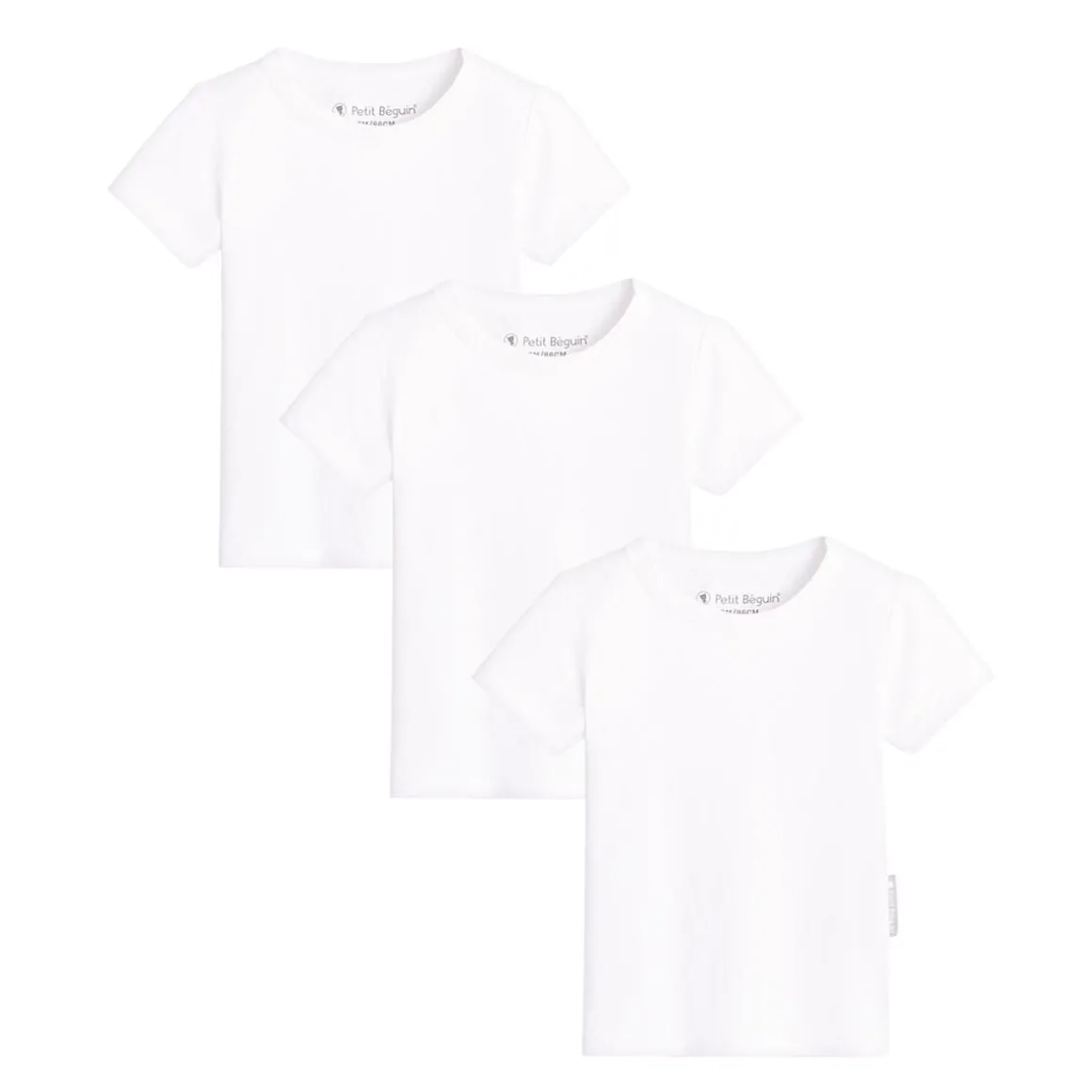 Lot de 3 maillots de corps manches courtes en coton