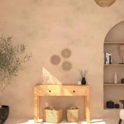 Lot de 3 miroirs Soleil en rotin - Diam. 28 cm - Beige