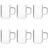 Lot de 6 Mugs en Verre Mia 45cl Transparent