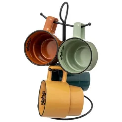 Lot de 4 Mugs sur Rack Be Vintage 25cl Multicolore