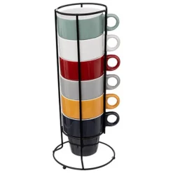 Lot de 6 Mugs sur Rack Colorama 26cl Multicolore