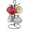 Lot de 4 Mugs sur Rack Happy Pop 14cl Multicolore