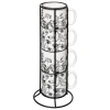 Lot de 4 Mugs sur Rack White Floral 24cl Blanc