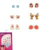 Lot de 6 paires de boucles d'oreilles Disney - Belle
