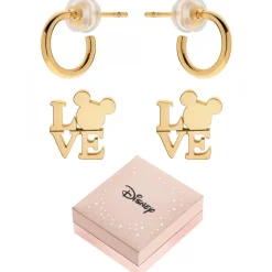 Lot de 2 paires de boucles d'oreilles Disney - Mickey