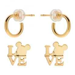 Lot de 2 paires de boucles d'oreilles Disney - Mickey