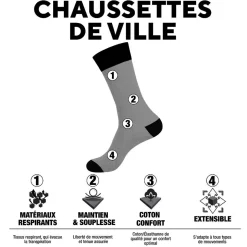 Lot de 12 Paires de chaussettes de ville unies modèle PC 00399