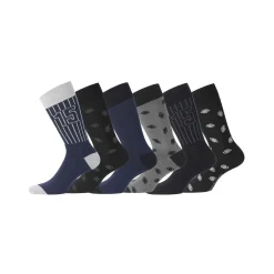 Lot de 6 Paires de Chaussettes de ville coton homme