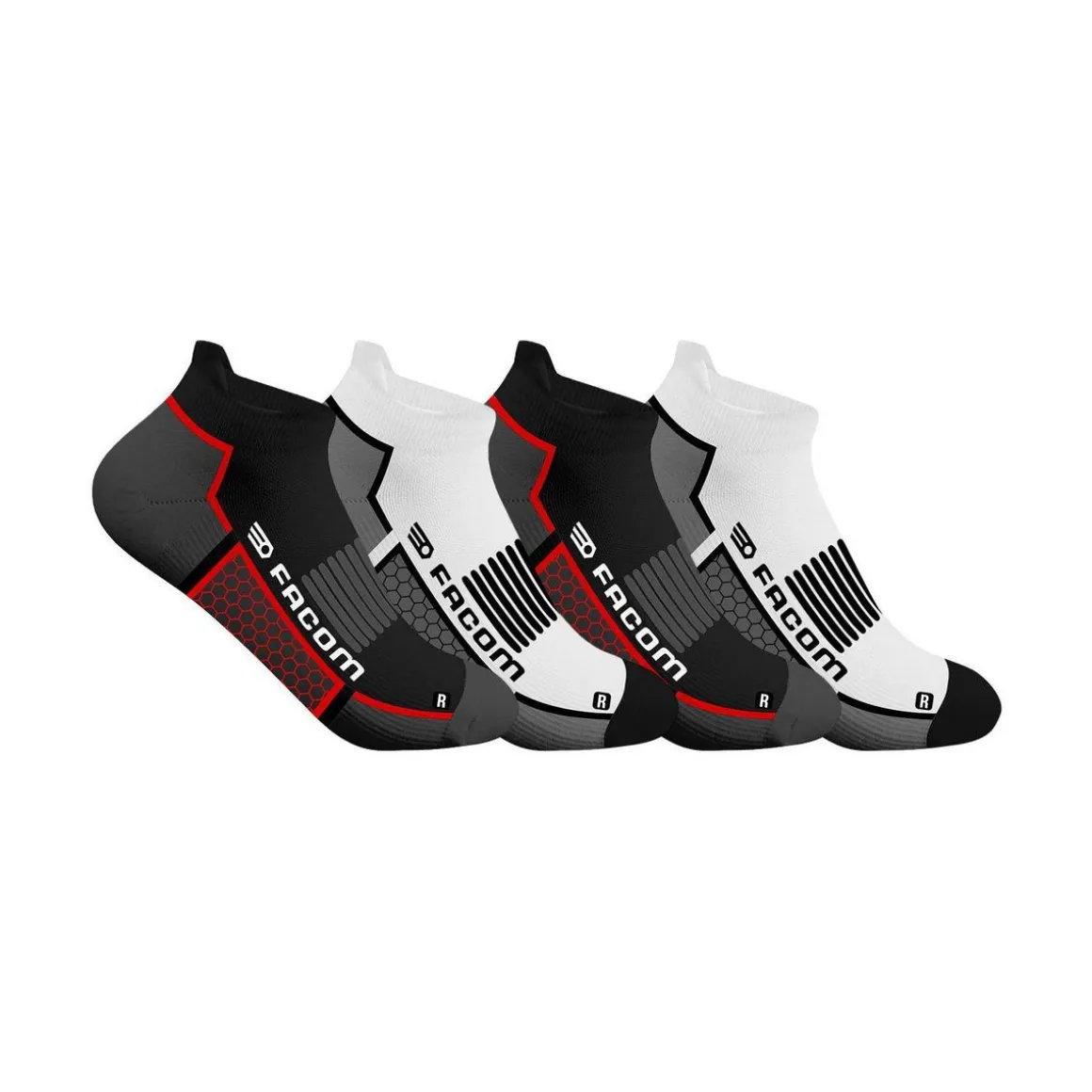 Lot de 4 paires de Chaussettes de travail courtes Hexa