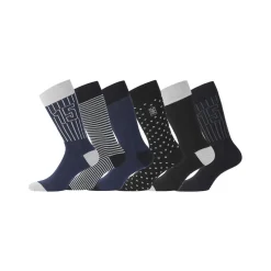 Lot de 6 Paires de Chaussettes de ville coton homme