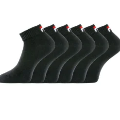 Lot de 6 paires de chaussettes Quarter homme F9300 Noir