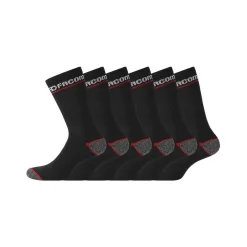 Lot de 6 Paires de Chaussettes longues de travail homme Red