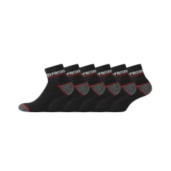 Lot de 6 Paires de Chaussettes Quarter de travail homme Red