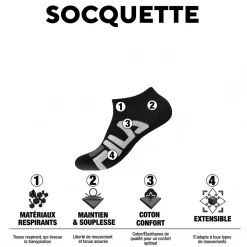 Lot de 12 Paires de Chaussettes socquettes homme